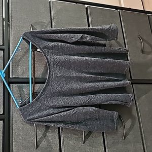 Open back, long sleeve tee